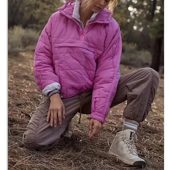 Kapitone Kapüşonlu Hoodie