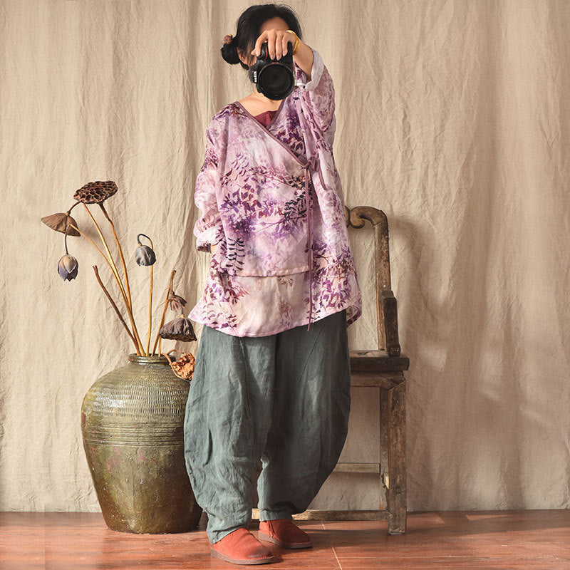 Vintage Floral Harmony Bluz