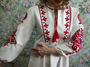 Nakışlı Boho Elbise