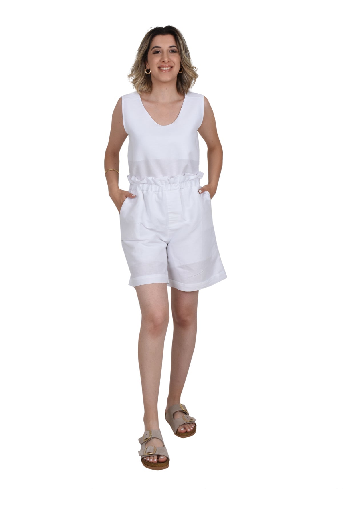 İstanbul Keten Oversize Şort