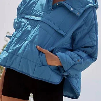 Kapitone Kapüşonlu Hoodie