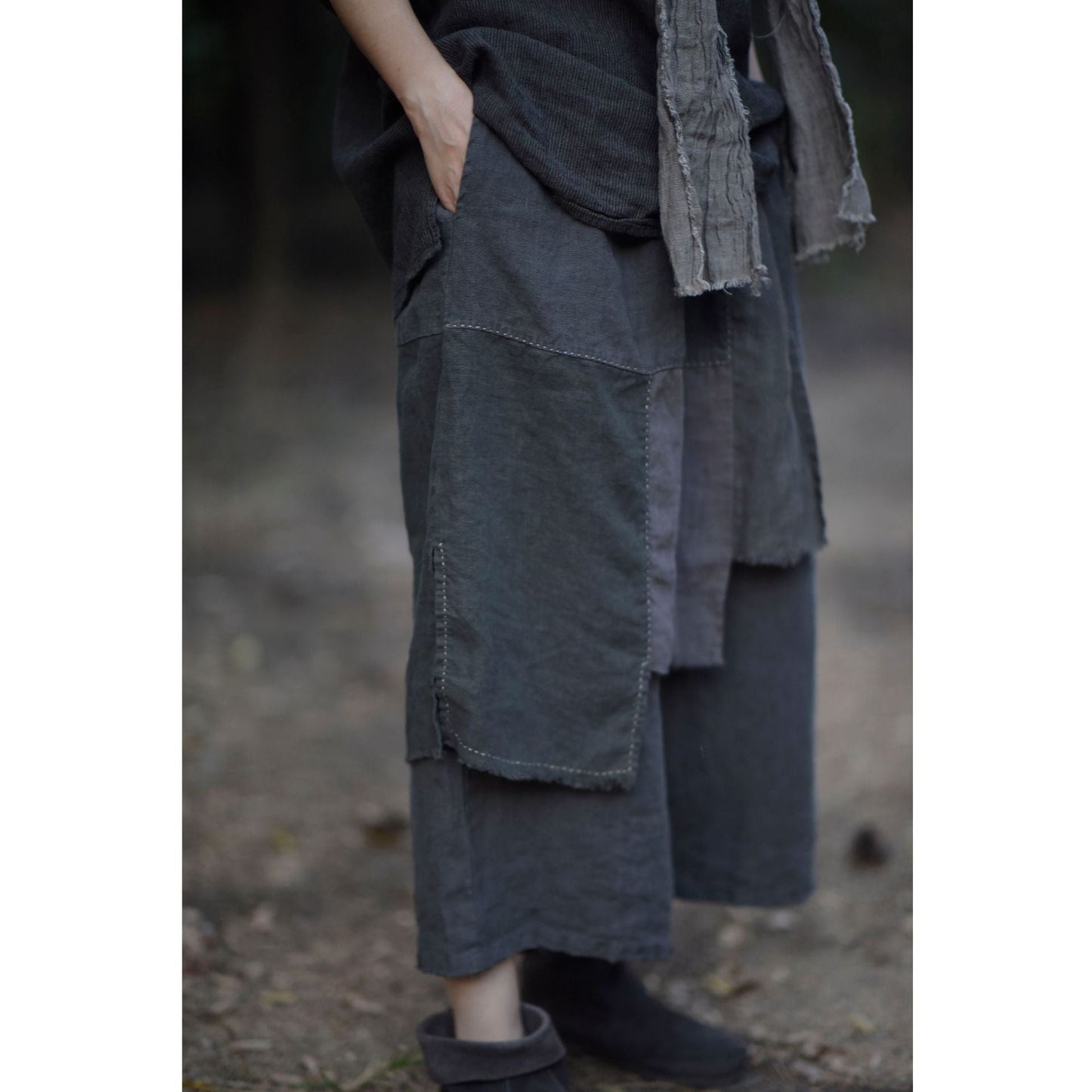 Boho Patchwork Pantolon