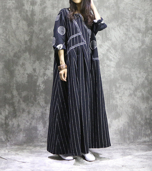 Patchwork Elegance Midi Elbise