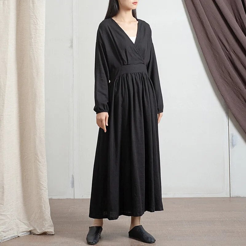 Vintage Midi Elbise