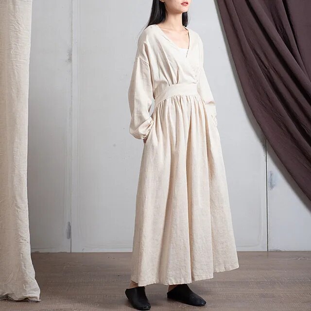 Vintage Midi Elbise