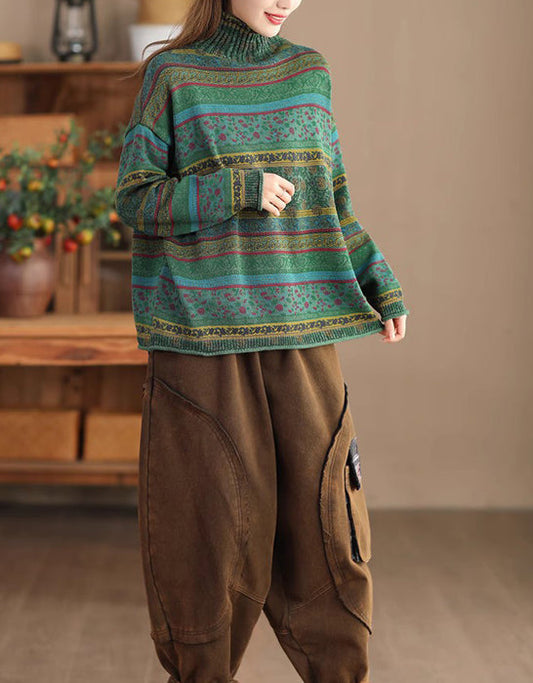CozyBloom Çiçekli Triko