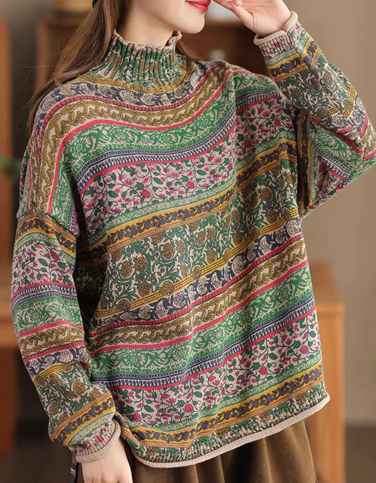 CozyBloom Çiçekli Triko