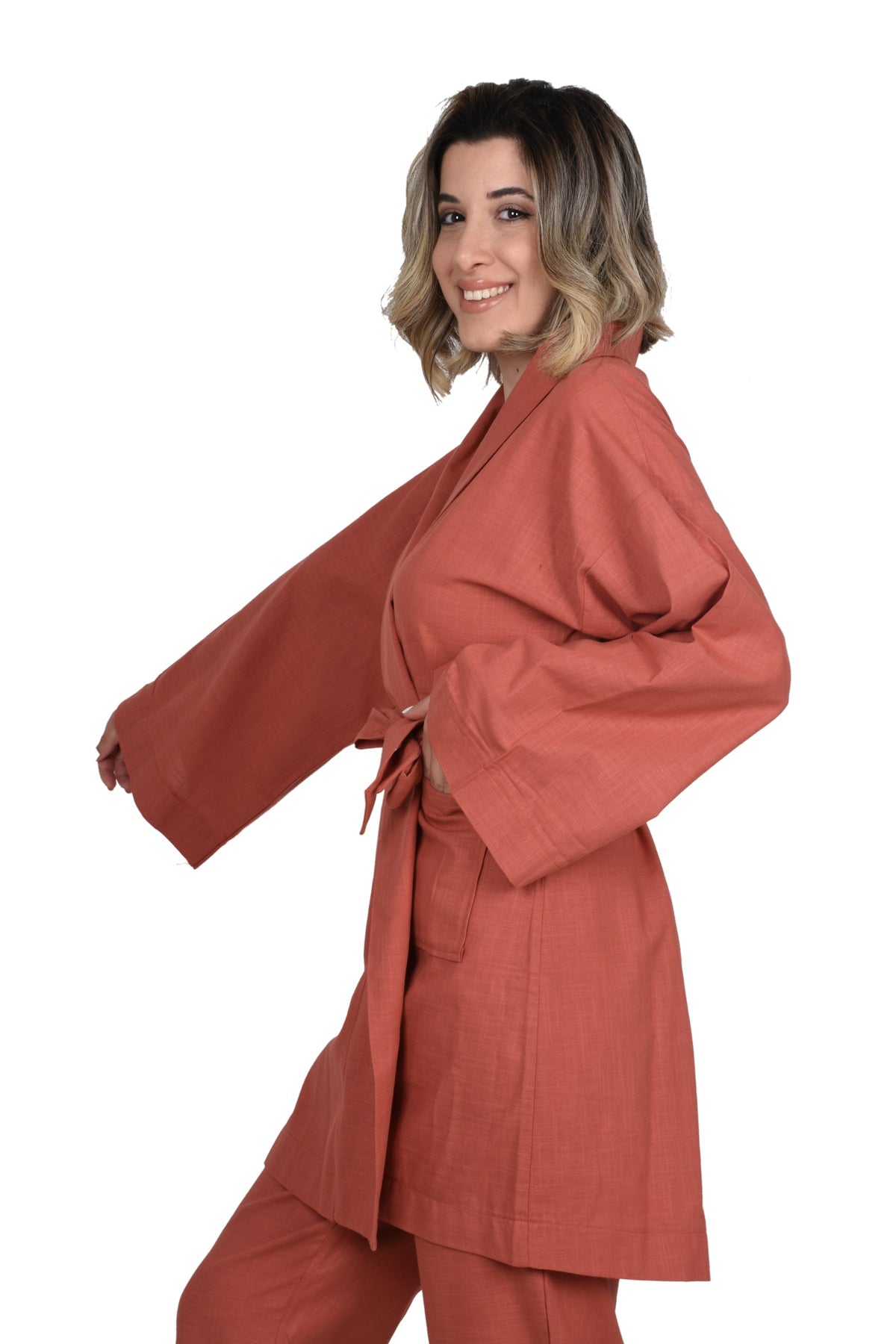 İstanbul Keten Oversize Kimono