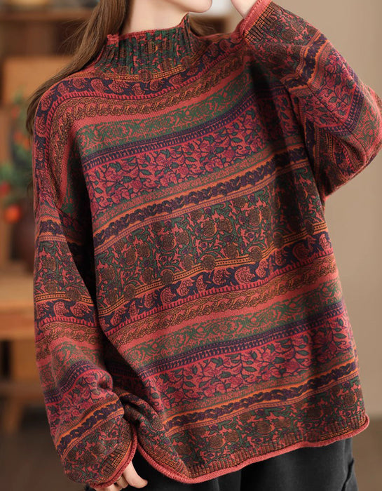 CozyBloom Çiçekli Triko