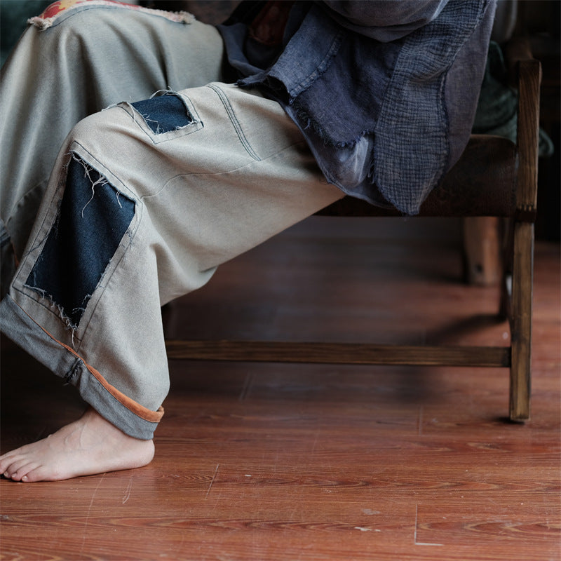 Vintage Bloom Denim Pantolon
