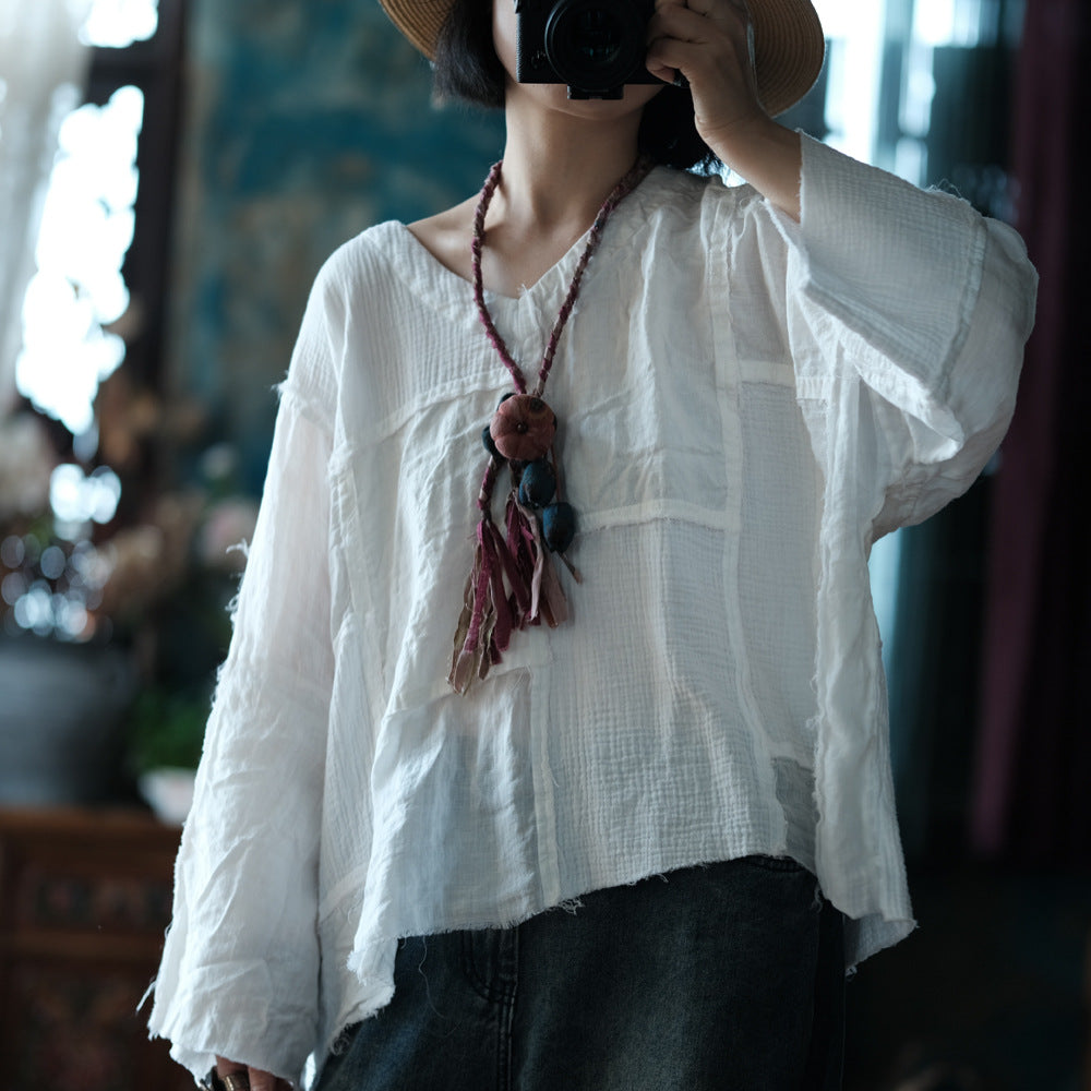 Vintage Patchwork V-Yaka Bluz