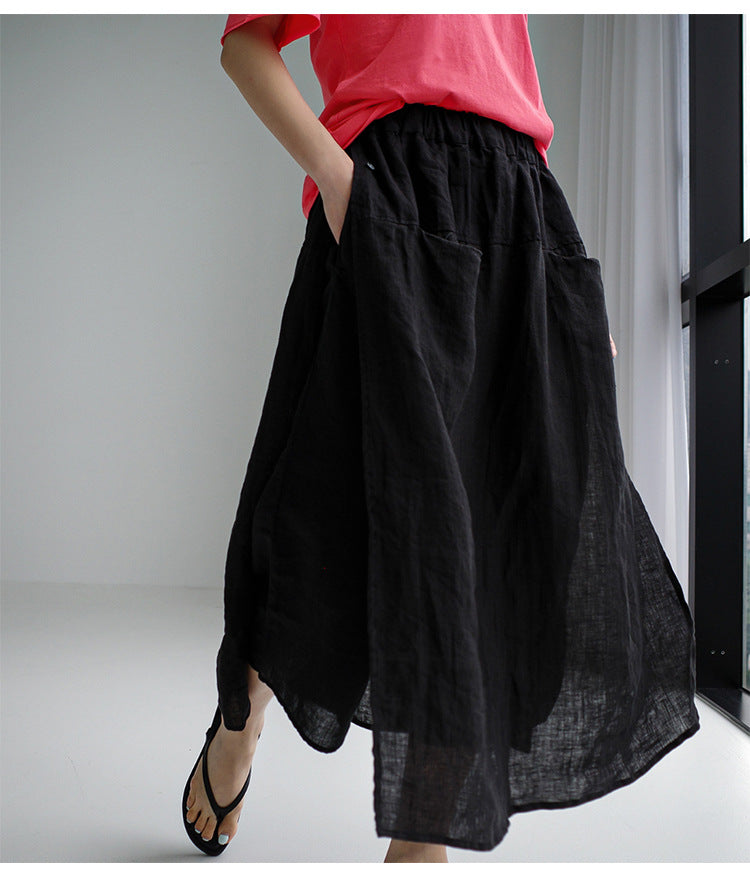 Kyoto %100 Keten Pantolon Etek