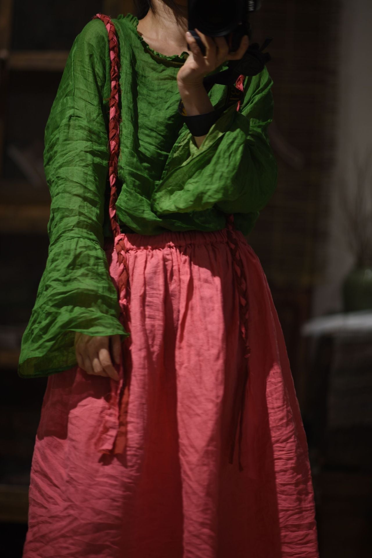 Retro Şifon Maxi Etek