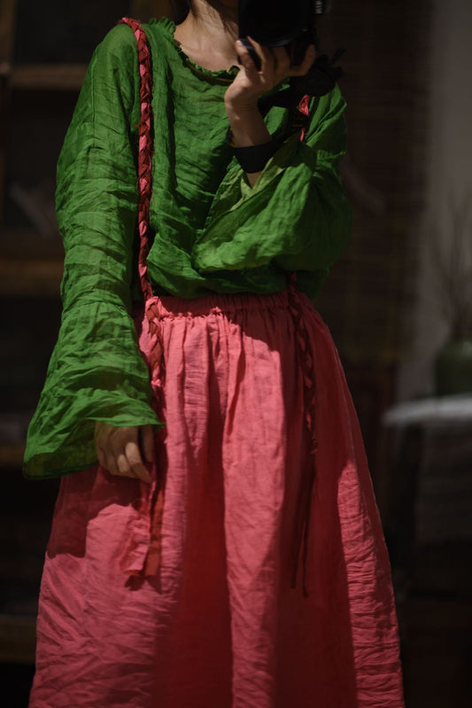 Retro Şifon Maxi Etek