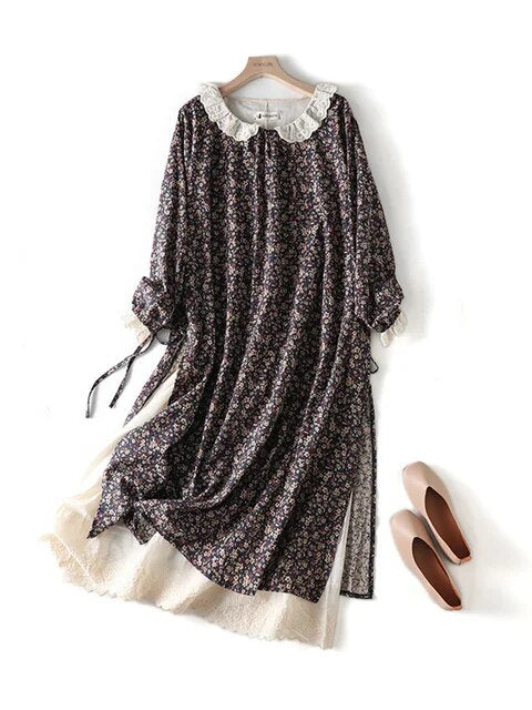 Rustik Dantel Katmanlı Elbise