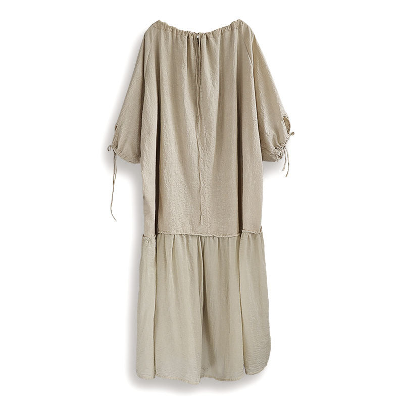Boho Breeze Keten Elbise