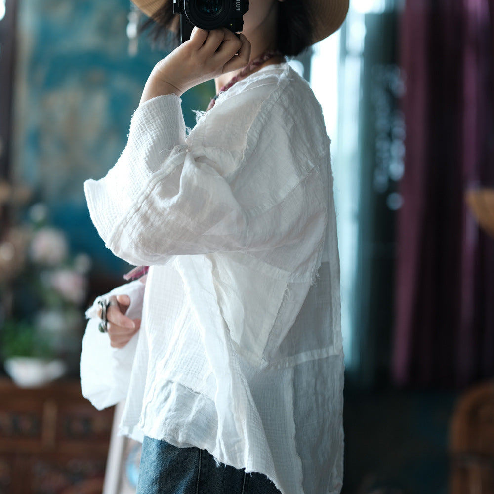 Vintage Patchwork V-Yaka Bluz