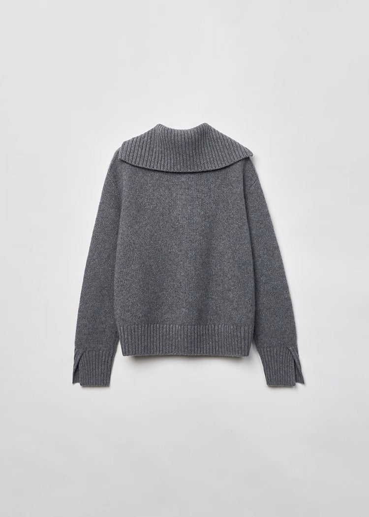 Cozy Zip Wool  Triko