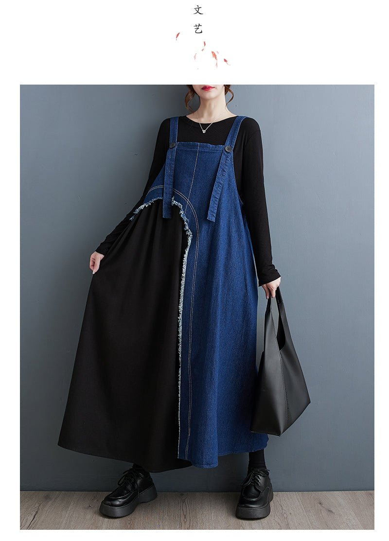 Dual Denim Salopet Elbise
