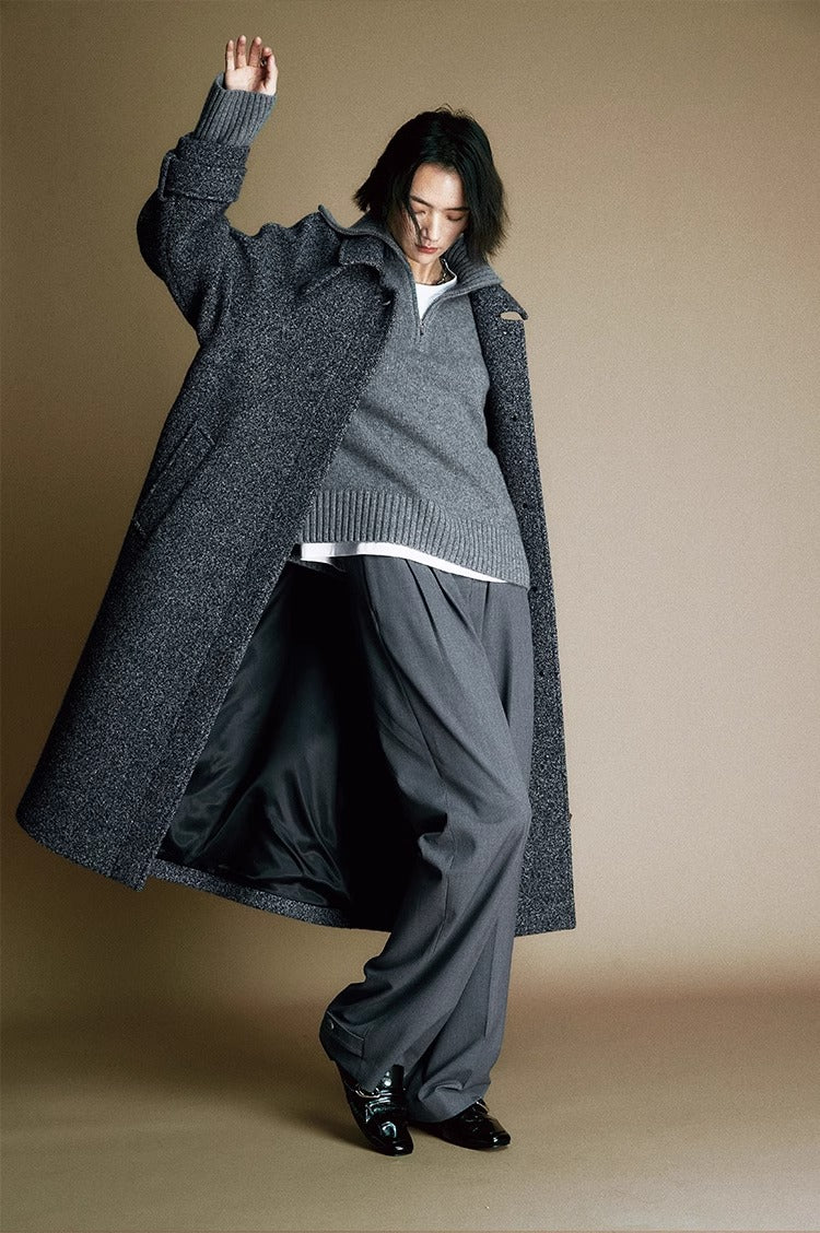 Cozy Zip Wool  Triko