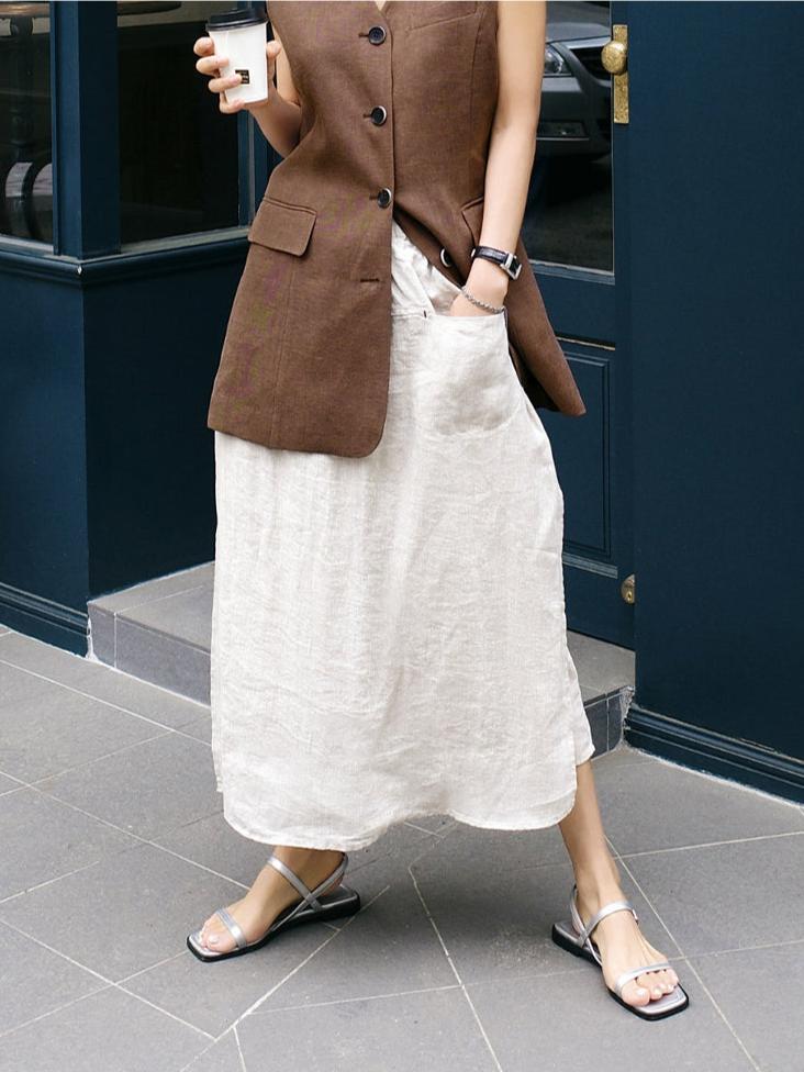 Kyoto %100 Keten Pantolon Etek