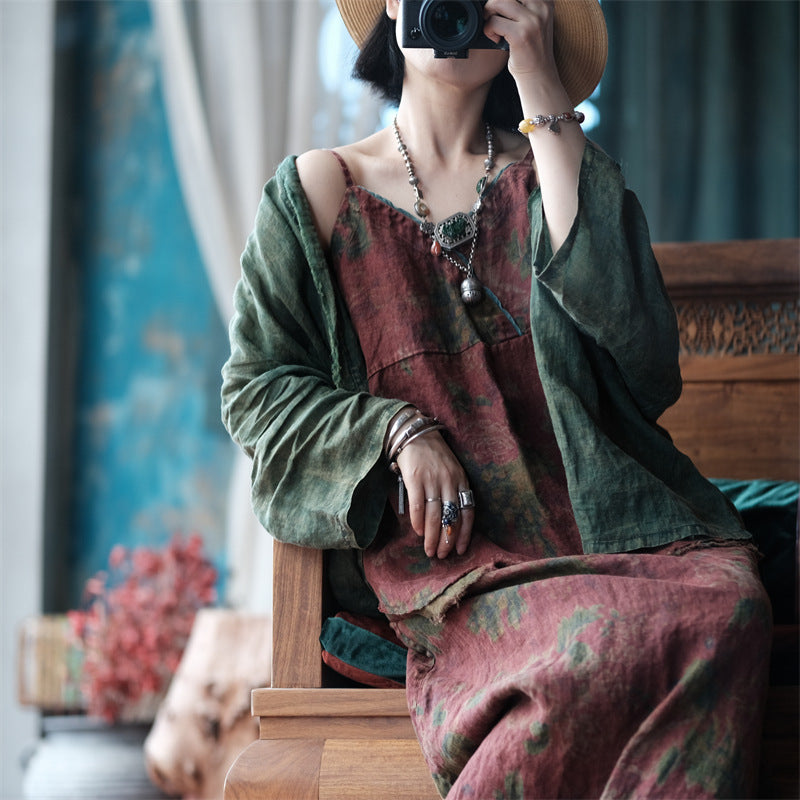 Vintage Breeze Keten Bluz
