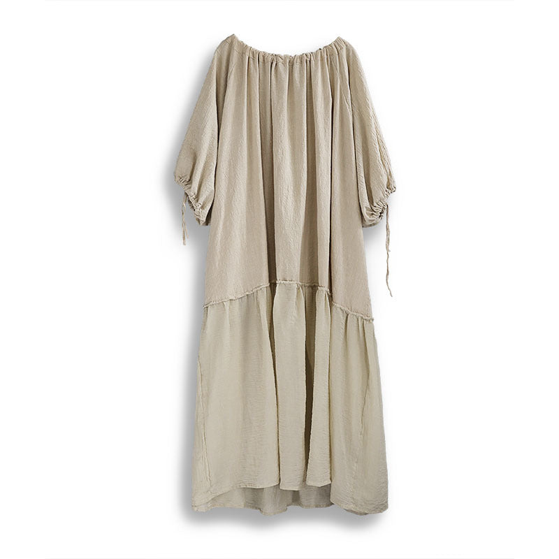 Boho Breeze Keten Elbise