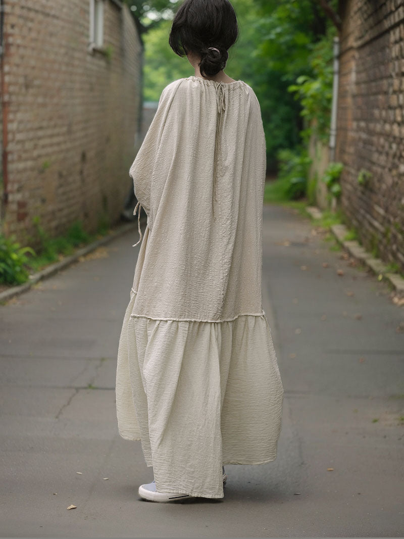 Boho Breeze Keten Elbise