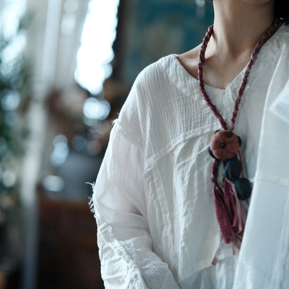 Vintage Patchwork V-Yaka Bluz