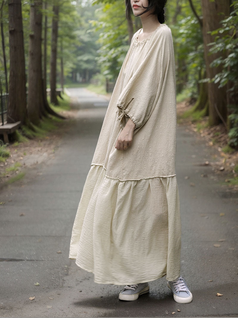 Boho Breeze Keten Elbise