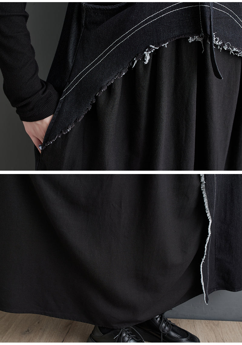 Dual Denim Salopet Elbise
