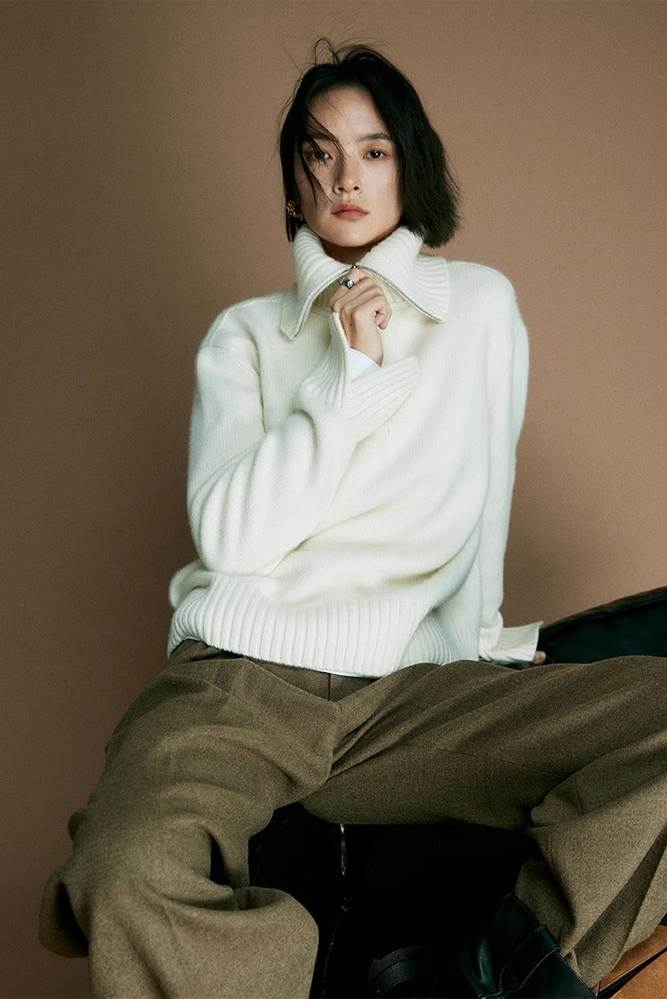 Cozy Zip Wool  Triko