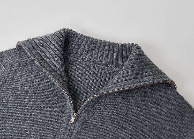 Cozy Zip Wool  Triko