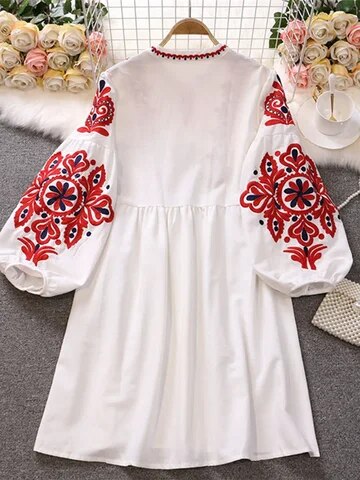 Nakışlı Boho Elbise
