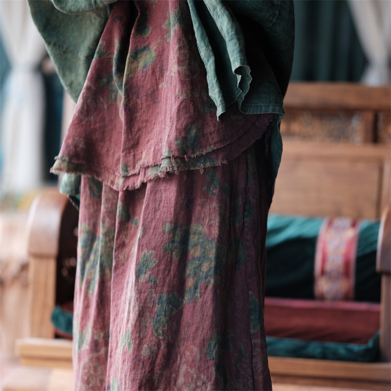 Vintage Breeze Keten Bluz