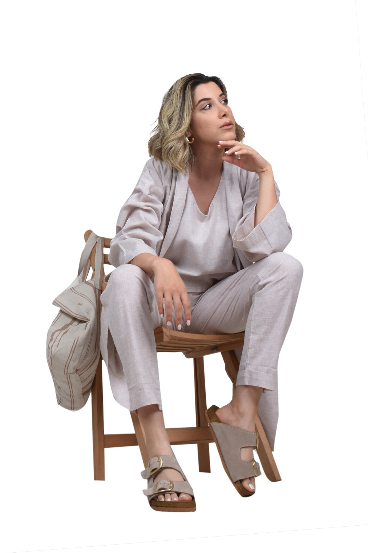 İstanbul Keten Oversize Kimono